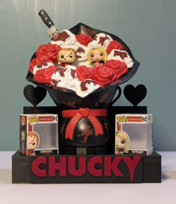 Funko BITTY POP! STRAUSS - Chucky & Tiffany Aufsteller - VALENTINSTAG