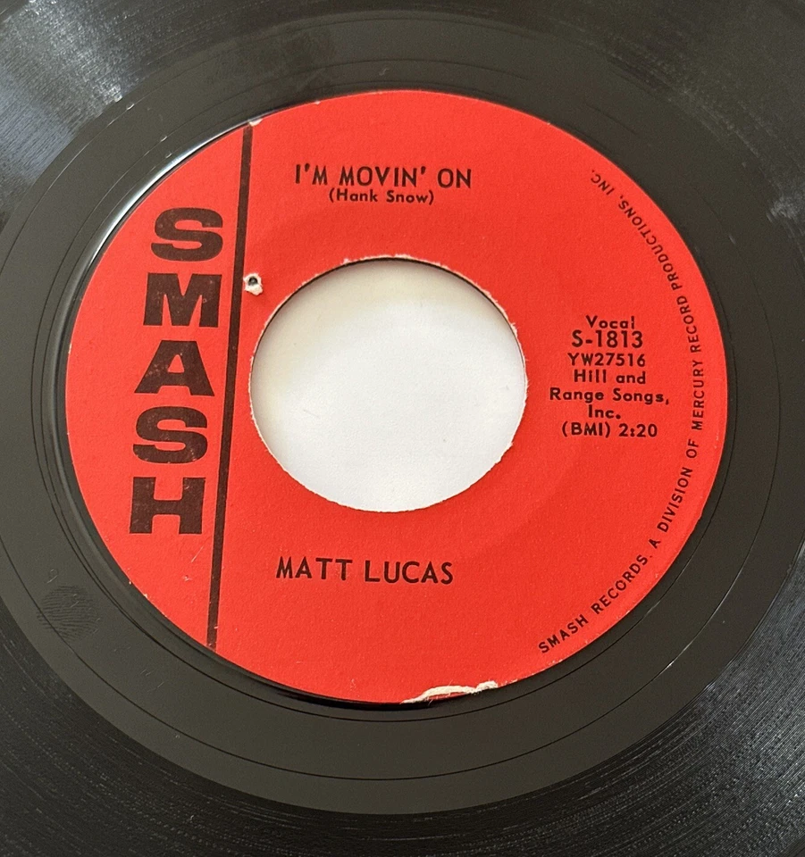 Matt Lucas - I'M Movin' On / My Heavenly Angel 7” Rock n Roll Vinyl Record VG+ Foto 3 de 4