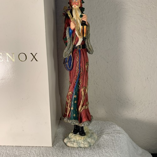 Vtg Lenox Christmas Pencil Figurine 1995 Old World Santa w/ Lantern 13.5" MINT - Imagen 5 de 24
