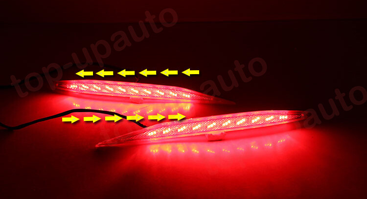 LED Smoked Rear Bumper Reflector Lights For Hyundai Elantra 2021-2022 - Turn Signal & Brake Lamp