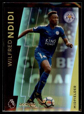 2017-18 Topps Premier League Platinum GREEN Wilfred Ndidi - Leicester #55/100