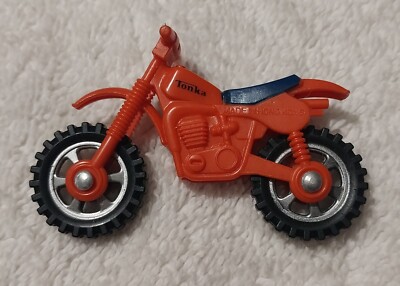 Vintage 1982 Mini Tonka Dirt Bike Motorcycle 2 1/2  Red Motorcross