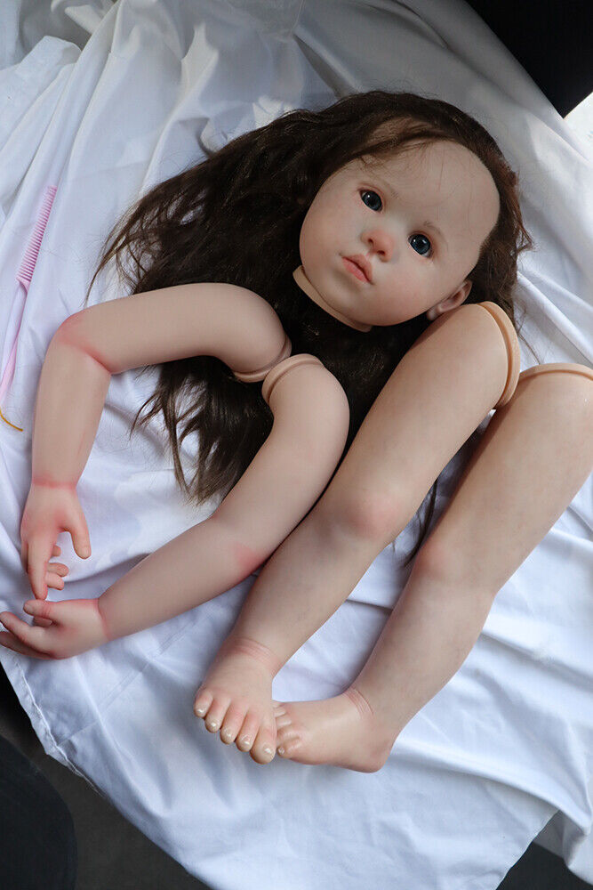 32in Huge Reborn Baby Louisa Painted Kits Hand-Rooted Hair 32in Huge Reborn Baby Louisa Painted Kits Hand-Rooted Hair
