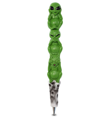 Planet Pens Three Wise Aliens Novelty Pen - Cool Fun Ball Point Pen - 6 Inches