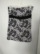 Black And White Flower Print Sleeveless Shirt