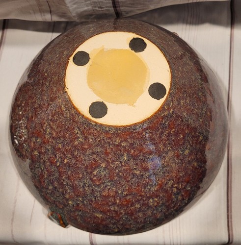 Pottery bean pot With Lid Or Cookie Jar Earth Tones Glaze Large Size - Picture 9 of 24
