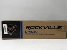 Rockville DMS40 40" Microphone Boom Arm Podcast USB Mic Stand+Desk Clamp