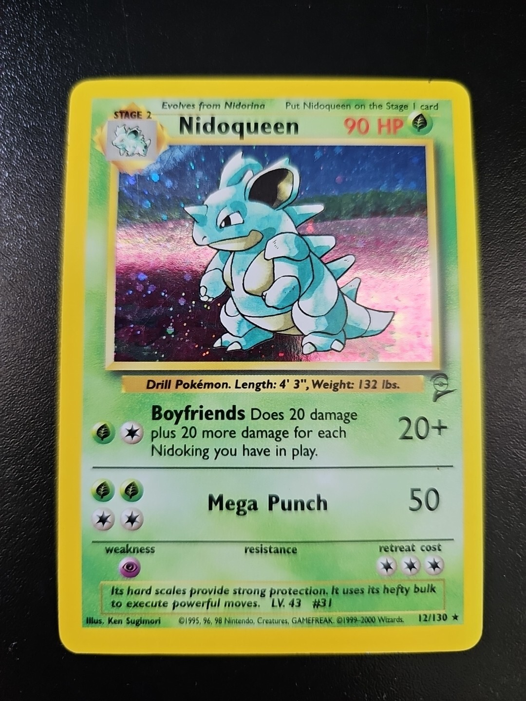 Nidoqueen 12/130 Holo Base Set 2 Pokemon Card WOTC