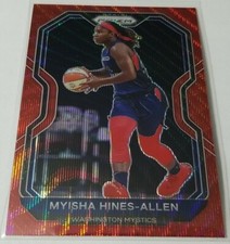 2021 Panini Prizm WNBA MYISHA HINES-ALLEN Red Wave Prizm #40 Washington Mystics