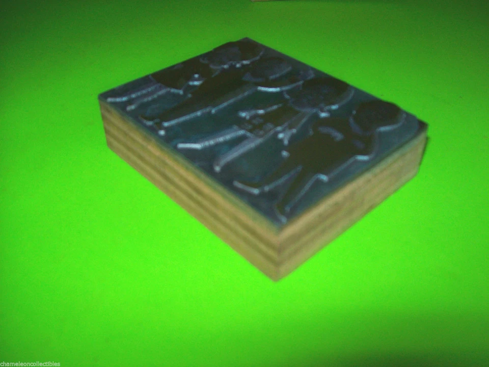 Impresoras de madera de metal vintage placa de sello callejón Gordens? Atlantic City Nueva Jersey Foto 4 de 4