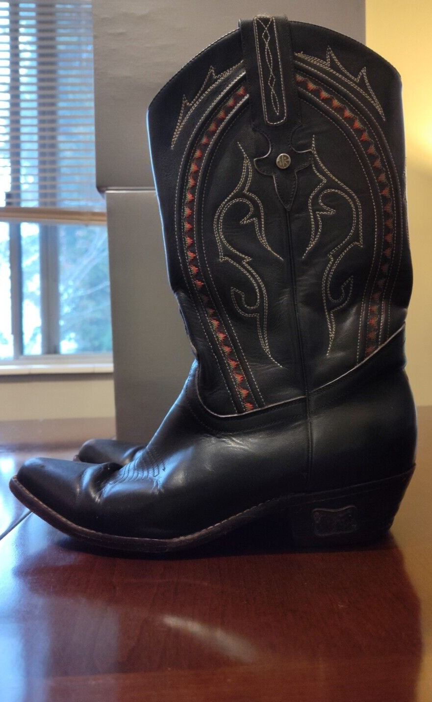 90's Vintage Argentina CowGirl Boots Leather By JR  Boots Size 10 1/2 US Ret$400