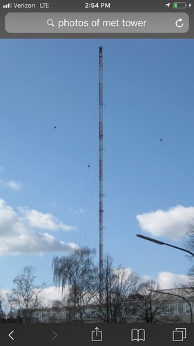 NRG 40 meter met tower with erection kit pre owned