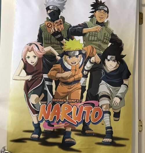 Vintage Naruto Characters Wall Scroll 33