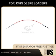 Push Pull Control Cable AW27921 AW24679 60-00174 For John Deere Farm Loaders