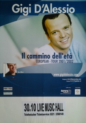 Gigi D`Alessio: European Tour (2002) | Konzertposter Tourplakat A1