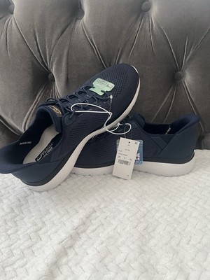 Skechers Summits New Step-Ins Shoes Men's 11.5 Sport Blue Slip- Ins Sneakers WOW