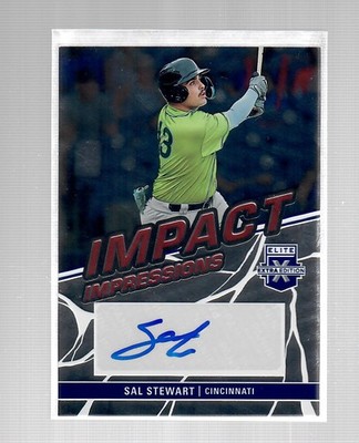 Sal Stewart 2023 Elite Extra Edition Impact Impressions Auto  Autograph b