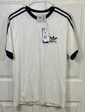 adidas Originals 3-Stripes Tee Men's M White/Black Crew Neck Cotton IA4846