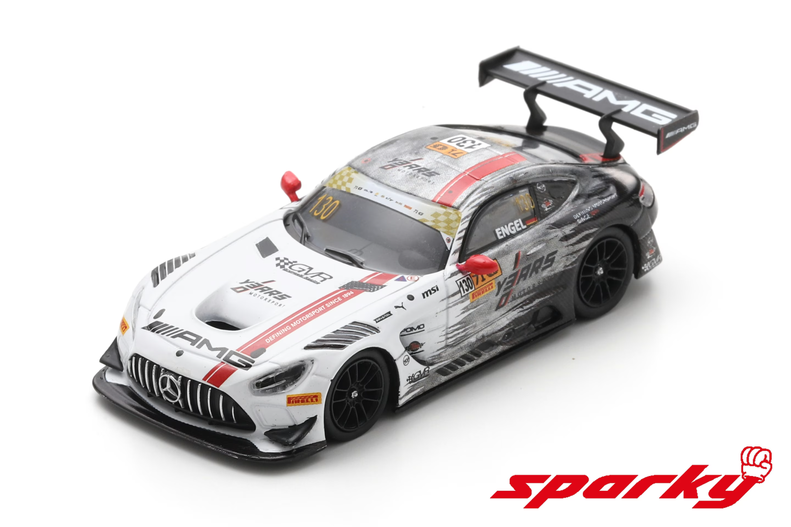 Sparky 64MC2024 1:64 Mercedes-AMG GT3 Evo No.130 Mercedes-AMG Team GMR Winner