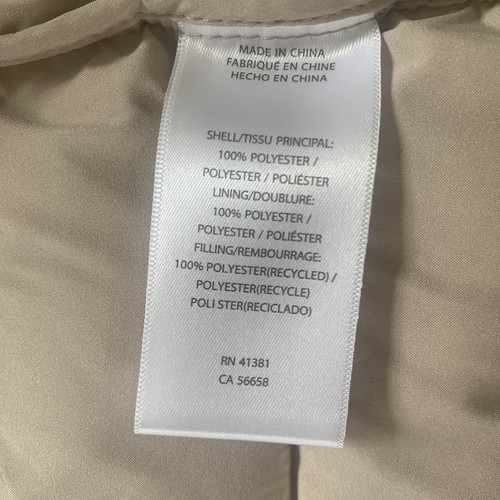 Lauren Ralph Lauren taglia media beige nudo puffer cappotto lungo giacca parka con cappuccio - Foto 10 di 12