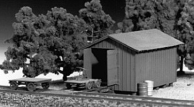 Tichy Train Group 7011 Handcar Shed w/Handcar & Trailer