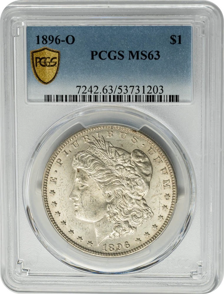 1896-O Morgan Silver Dollar $ MS63 Secure PCGS 951201-2