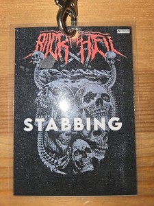 Stabbing Death Metal Band Pass Tour Laminate Texas BDM Lanyard