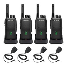 walkie talkie long range 4 pack RT21H FRS 1200mAh Rechargeable For Church  Mic