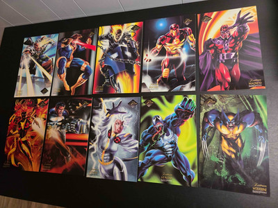 1994 MARVEL ANNUAL FLAIR PRINTS JUMBO 10 CARD SET