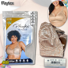 NWT Playtex Women's 40B 18 Hour Ultimate Lift Support Wireless Bra 4745 Toffee