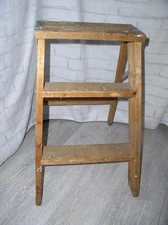 Wonderful Vintage 1950s Wooden 2 Step stool Foot Stool Ladder 20"