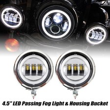 4.5" inch LED Fog Passing Light Housing For Harley Electra Glide Ultra Classic