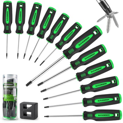 13 Pieces Magnetic Torx Screwdriver Set T5 T40 Star Screwdrivers