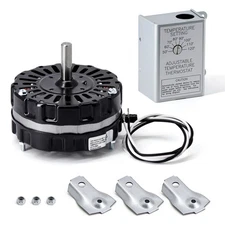 F0510B2944 Power Vent Attic Fan Motor & 58033 Adjustable Thermostat Switch Kit.