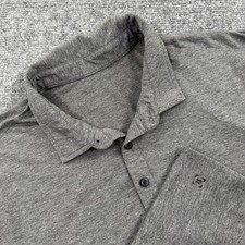 Lululemon Evolution Short Sleeve Polo Shirt Large Heathered Grey Gym Active Mens