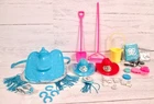 Vintage 90s Barbie Western Stampin Accessory Lot Saddle Hat Earring Horseshoe