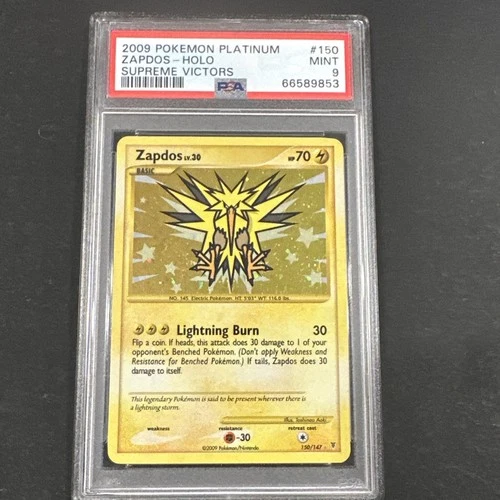 2009 Pokémon Platinum Zapdos - Holo Supreme Victors #150 LOW POP PSA 9
