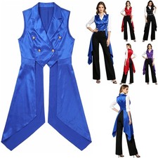 US YiZYiF Women Renaissance Corset Tops Vintage Waistcoat Carnival Formal Vest