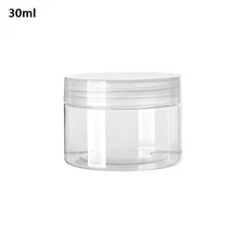 12Pcs 30-150Ml Storage Jars Empty with Cosmetic Jars Makeup Clear Lid Plastic Sc