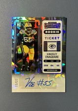 2022 Contenders Cracked Ice Kingsley Enagbare Rookie Auto RC 1/22 PACKERS