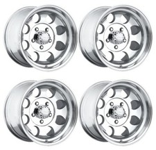 Set 4 16" Pacer 164P LT Mod Polished  16x10 Wheels 6x5.5 Rims -32mm Lifted