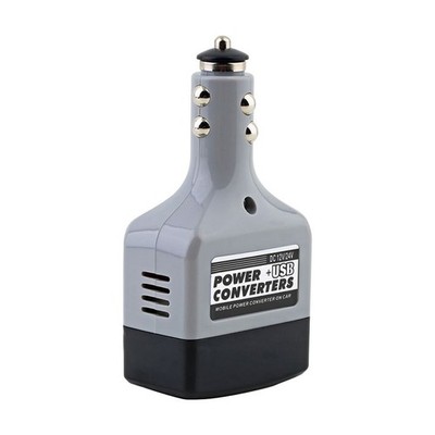 Car Mobile Converter Inverter Adapter DC 12V/24V to AC 220V Charger Power+USB