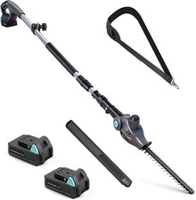 BlueMars Cordless Telescopic Pole Hedge Trimmer Long Reach Extendable Hedge