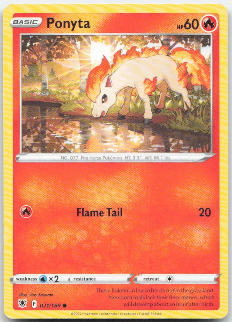 Ponyta 021/189 Common Astral Radiance Pokemon Near Mint