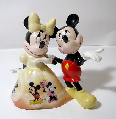 Vintage '06 Bradford Exchange Disney Mickey & Minnie Mouse Together Forever Bell
