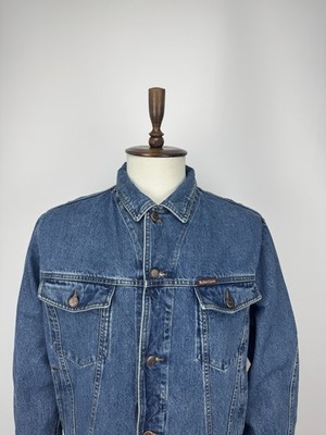 Vintage 90s Marlboro Classics Denim Jacket Men Medium Blue Trucker