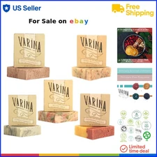 Bar Soap Natural Variety Pack for Sensitive Skin 5 Count Gentle Cleansing