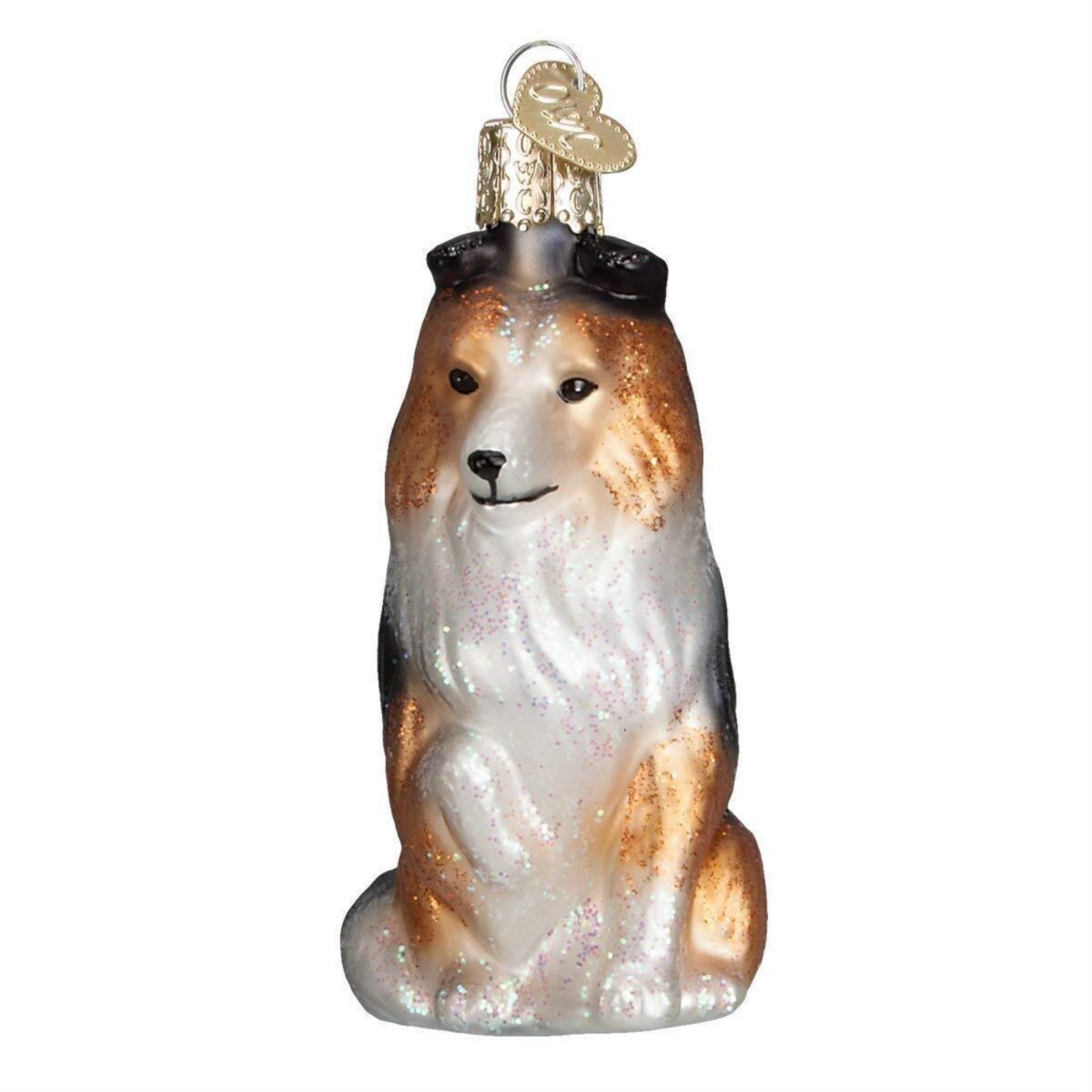 Old World Christmas Shetland Sheepdog Sheltie Glass Ornament 12407 FREE BOX New