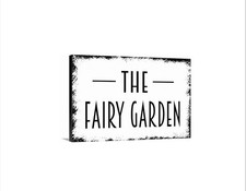 The Fairy Garden Sign  Enchanted Garden Decor  Whimsical Yard Sign