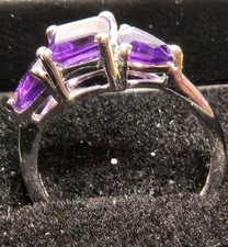 Gorgeous Cocktail Ring - Amethyst Sterling Silver Women's Size 7